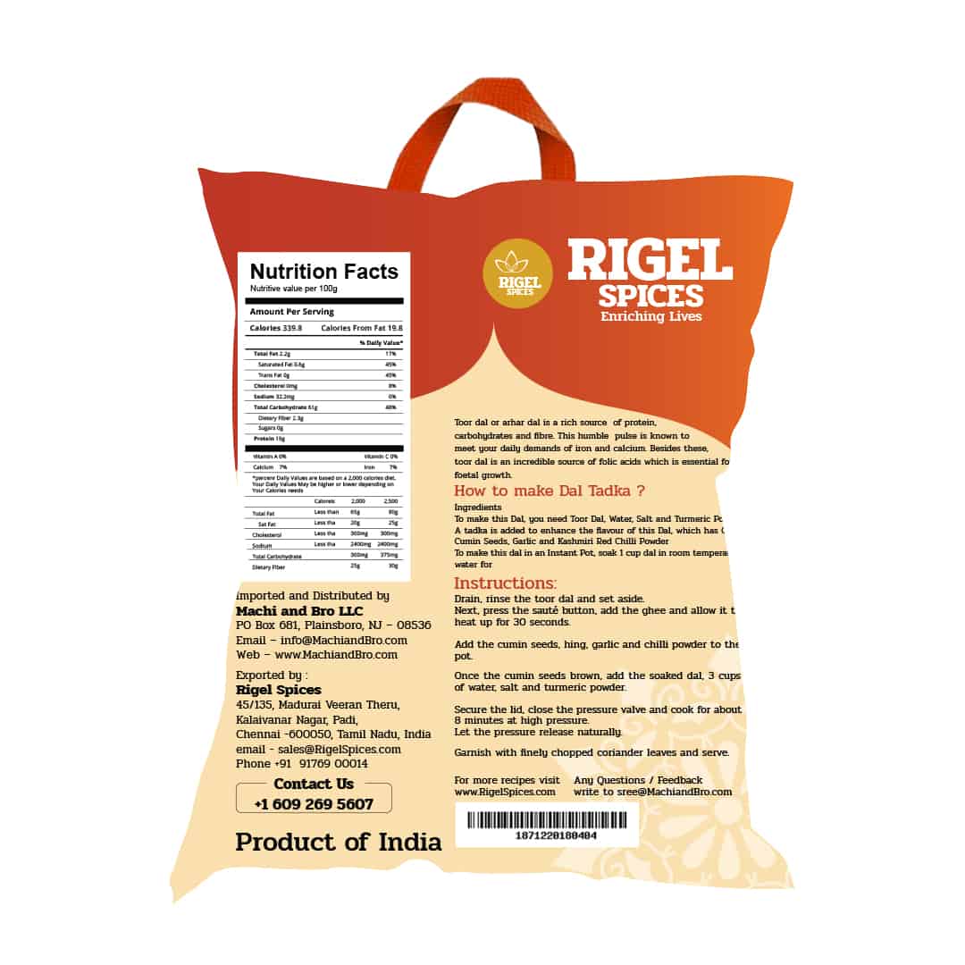 Toor Dhal - 4 lbs image 1